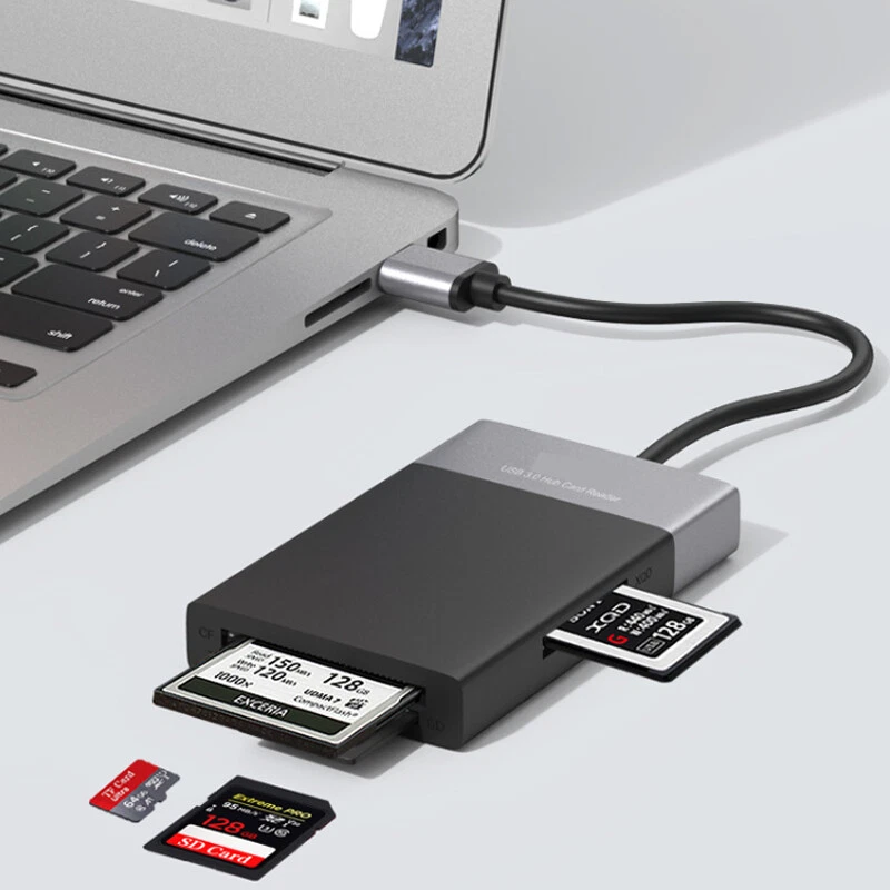 USB Hub USB Multi-function XQD/SD/TF card Reader Dock Station Splitter Adapter