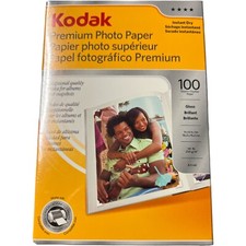 Kodak Premium Photo Paper 100 Sheets 4x6 Gloss Instant Dry NEW-SEALED