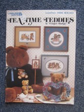 CROSS STITCH TEA TIME TEDDIES NO. 486 GREAT **MUST SEE **