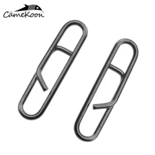 CAMEKOON 100Pcs Stainless Steel Fishing Power Clips Easy Quick Change Lure Snaps
