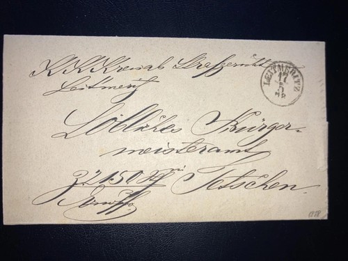1878 POST ( KLAPPT BRIEF-SIEGEL) LEITMERITZ - TETSCHEN LITOMERICE- DECIN TSCH.