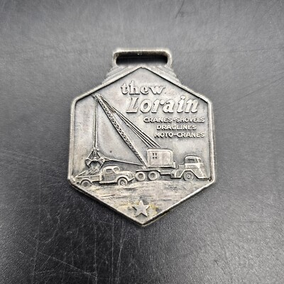 Vintage Thew Lorain Shovel Crane Watch Fob Advertising Heavy Equipment Dragline il_fullxfull.6001519111_9huw.jpg main image 3