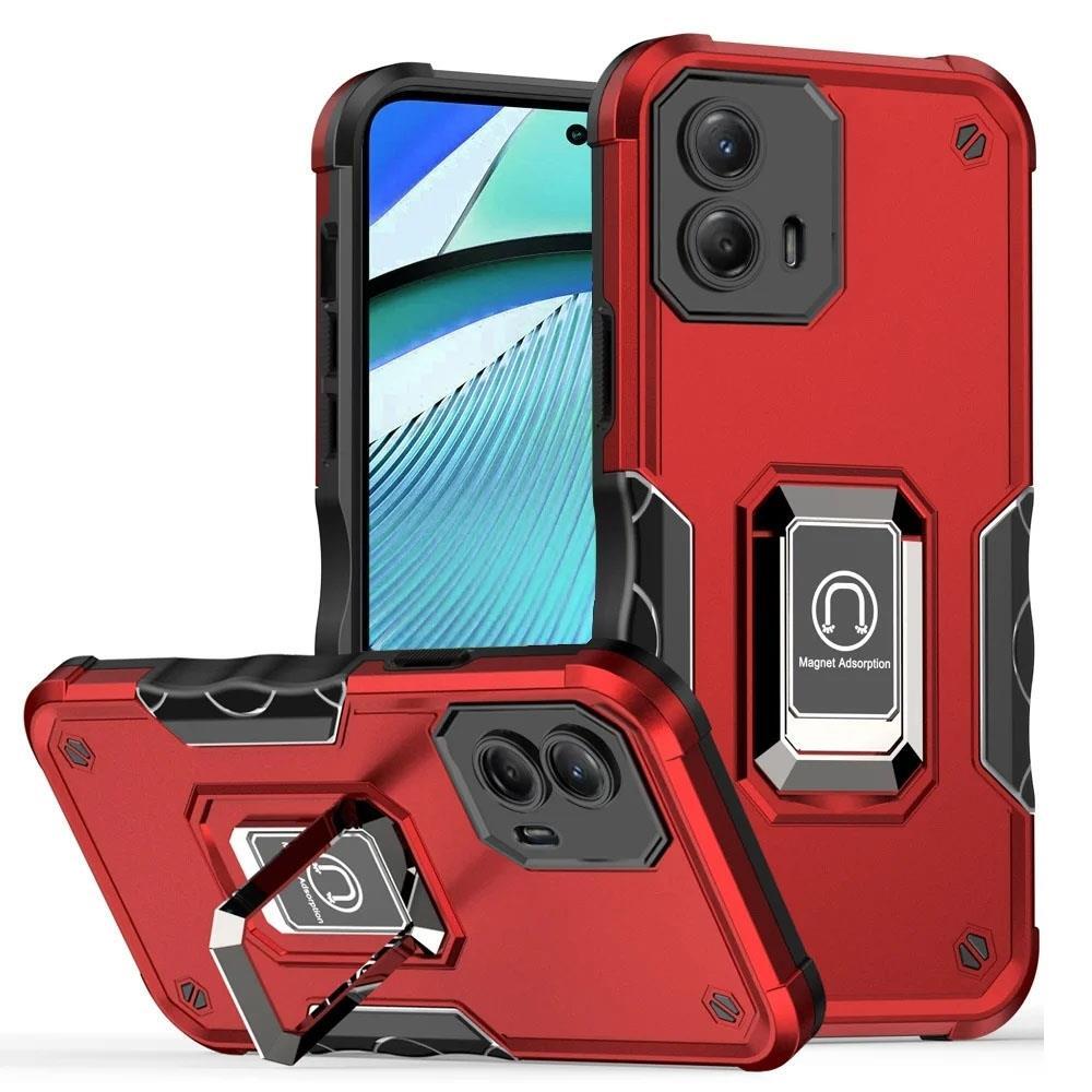 For Motorola MOTO G Stylus 5G 2024 Robotic Hybrid Magnetic Case Ring Kickstand