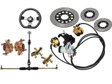 Steering,4 Stud Wheel Hub,Spindle,Brake Assembly Kit For Go kart ATV Fammer Cart