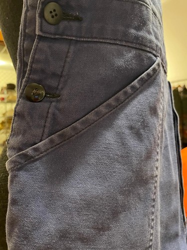 1960s French Blue Selvedge Denim Overalls Ailee Zipper - Picture 12 of 14