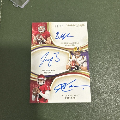 2020 Immaculate collection Mayfield/ Burrow/ Murray AUTO 24/25