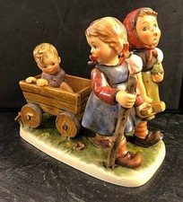Hummel Goebel Figur 406 Frohe Fahrt Mädchen + Kind Bollerwagen Hummelfigur 16 cm