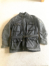 Belstaff Waxed Cotton Motorcycle Jacket  Traditional style  Warm Tartan Lining