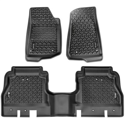 Rugged Ridge Floor Liner Kit Black F/R Fits 20-21 Jeep Gladiator (JT)
