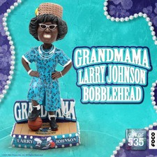 GRANDMAMA 1993 Family Matters LARRY JOHNSON Charlotte Hornets Bobblehead NIB!