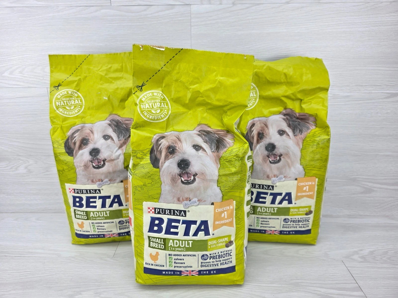 BETA SMALL BREED 3x 2kg = 6kg total Adult Dry Dog Food Chicken Purina 1+ years