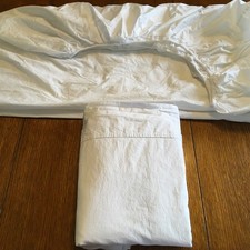 Wamsutta Crisp White Sheets fitted & flat Twin size