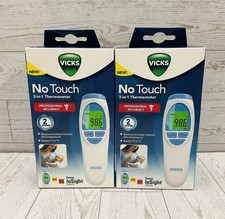 2 Vicks No-Touch 3-in-1 Thermometer Digital Forehead Infrared New In Box