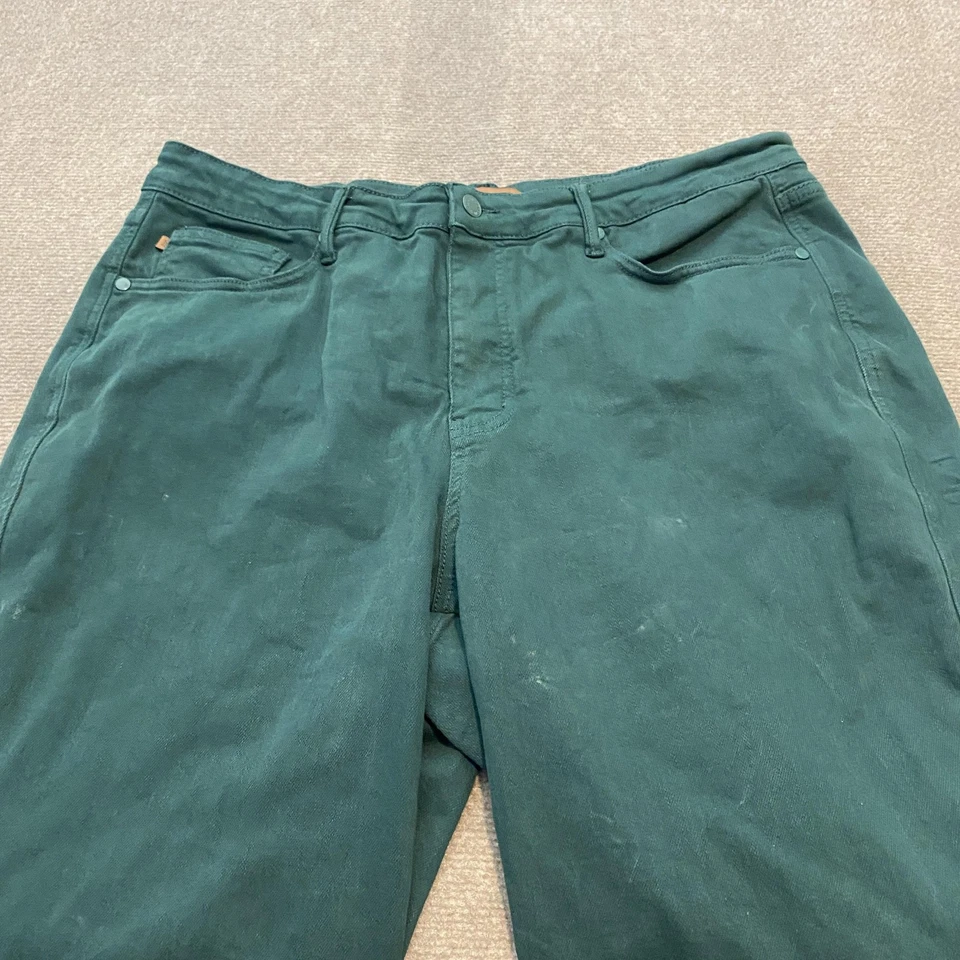 Judy Blue Pants Womens 20W Green Garment Dyed Wide Leg Stretch Cropped Casual - Image 3 of 4