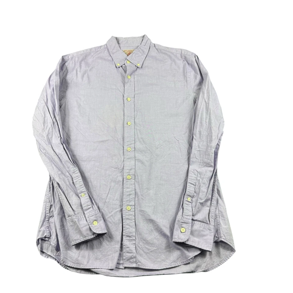 J.Press Light Purple Cotton Mens L/S Button Down Shirt Size Large - Image 2 of 4