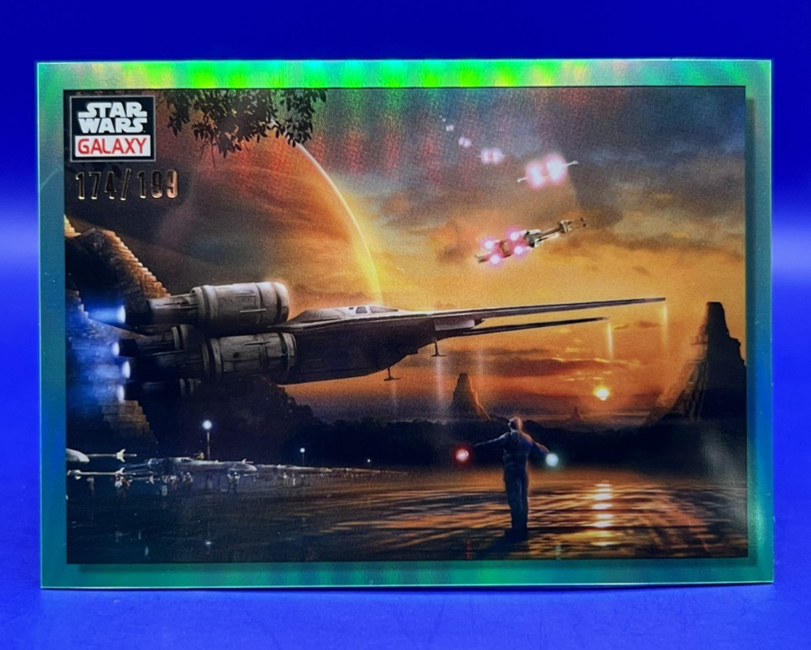 2023 Topps Chrome Star Wars Galaxy #93 Dawn of the Rebellion Aqua Refractor /199