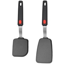 2 Pack Silicone Spatula Turner, 600°F Heat Resistant Kitchen Spatula Set for Non