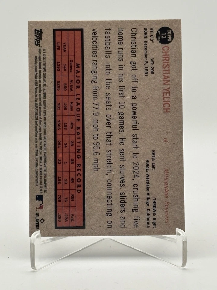 2014 Topps Christian Yelich SSP /25 - Image 2 of 2