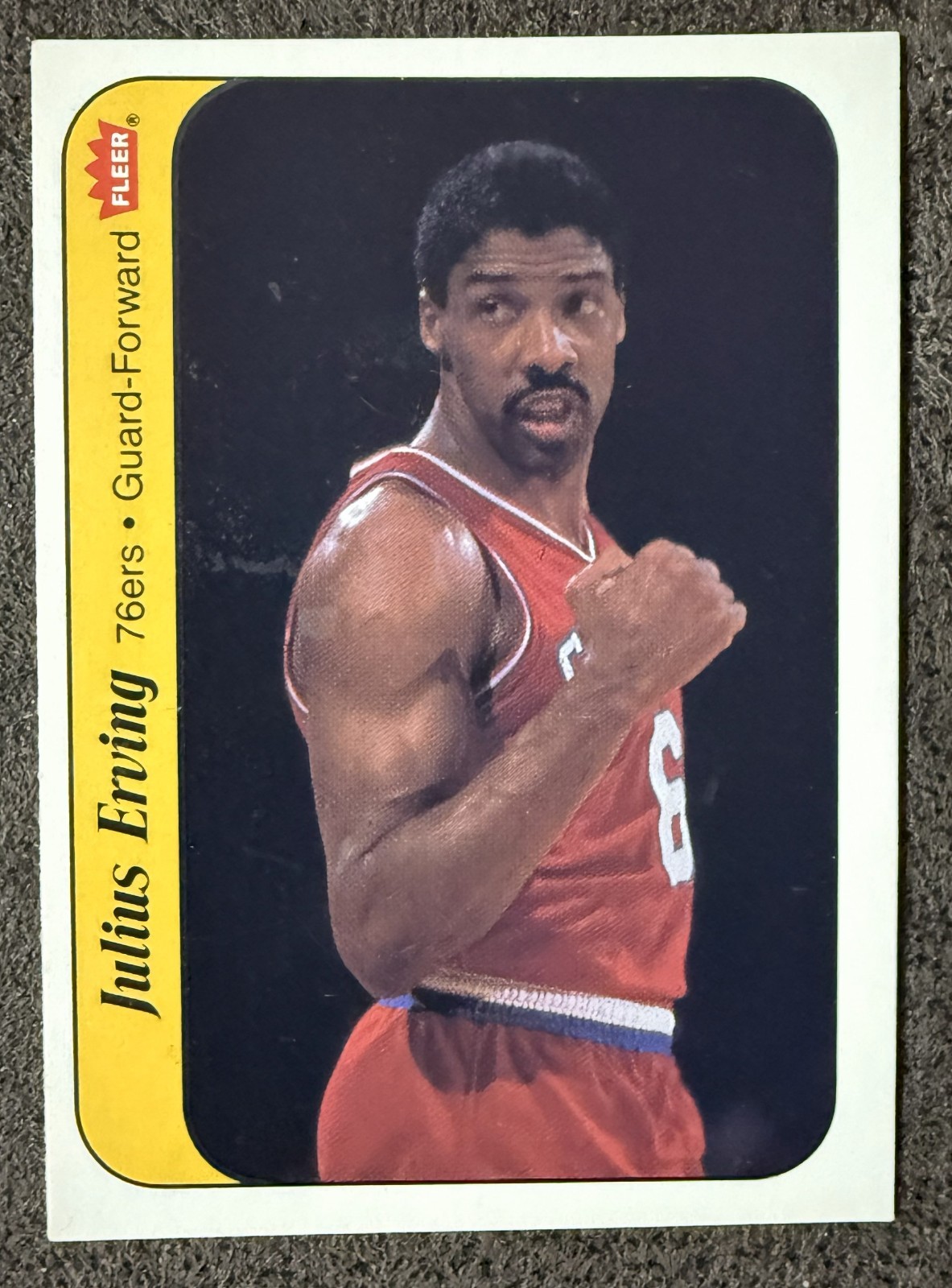 1986-87 Fleer Sticker Basketball #5 Julius Erving Philadelphia 76ers