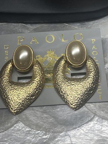 Vintage 1980’s Paolo Gucchi Earrings New! - Imagen 7 de 8