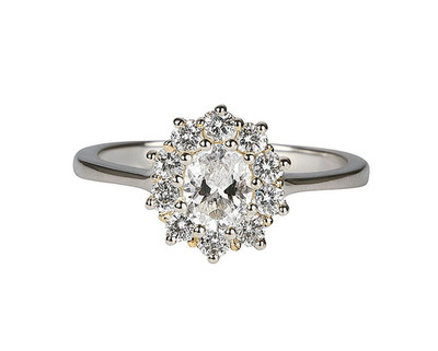 Silber 925 Damenring Ring Große 57 ( 18,1  mm Ø) 10 Zirkonia Sterlingsilber