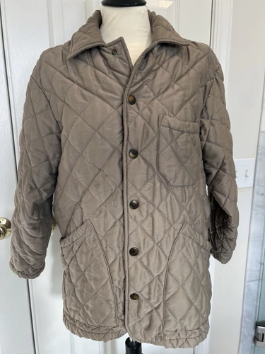 Giacca trapuntata vintage anni 90 Bottega Veneta marrone kaki taglia media 42