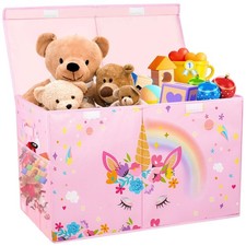 Large Toy Box, Collapsible Sturdy Kids Storage Organizer for Boys Girls,