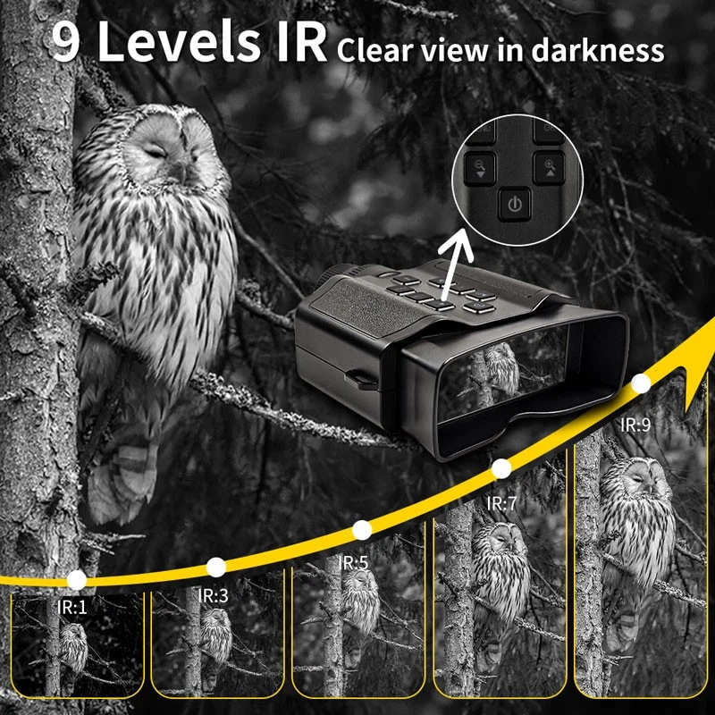 5K 10X Digital Zoom Night Vision Infrared Hunting Binoculars Photography CAMERA - Image 4 of 4