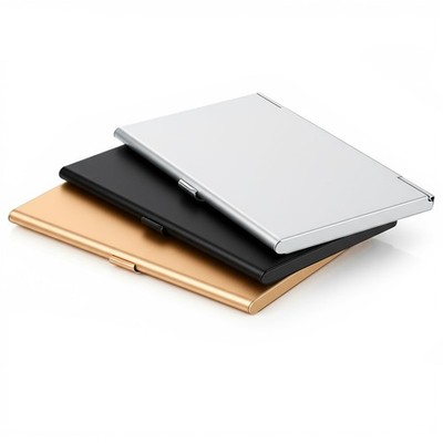 3-Pack Slim Aluminum Pocket Business Card Holder Cases for Men and Women
