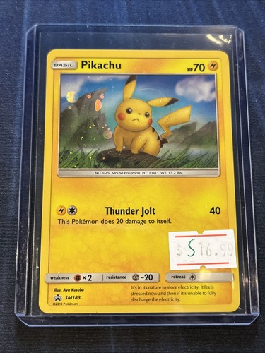 Pokemon Pikachu SM183 Sun & Moon Black Star Promo