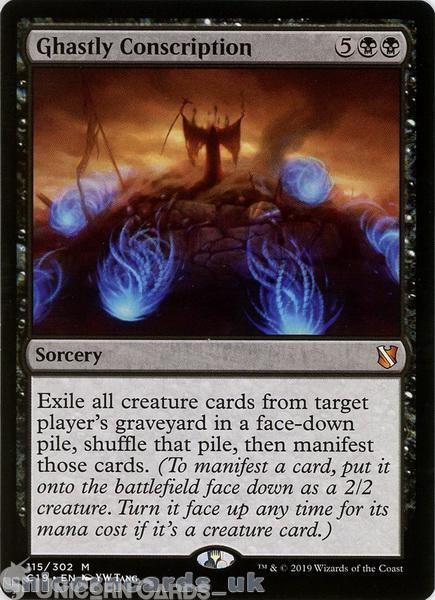 Ghastly Conscription :: Commander 2019 :: C19-EN-115 Mythic Rare Mint MTG Card