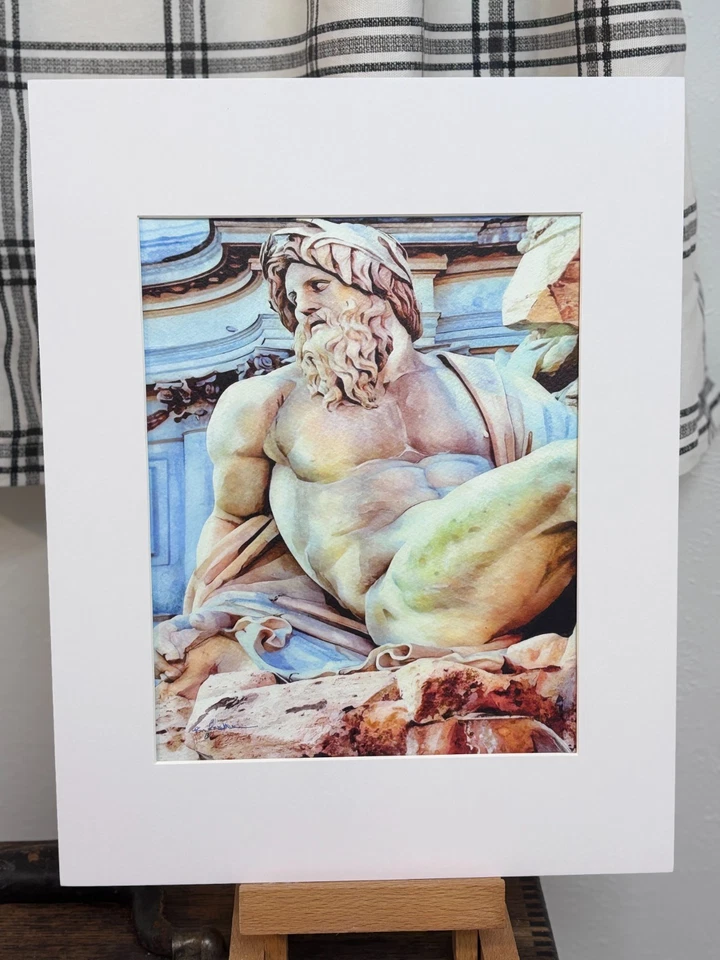 Original Watercolor “La Fontana dei Quattro Fiumi” 11x14 – Eric Fisher Art - image 2 of 2