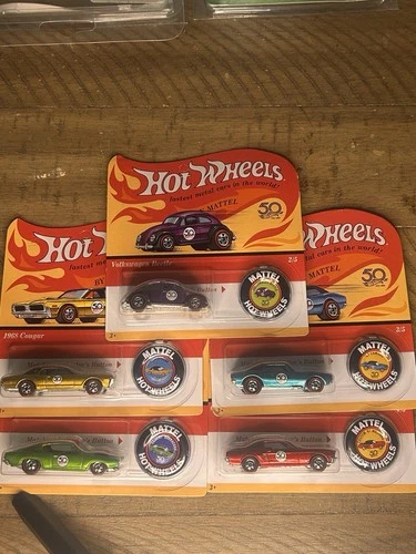 2018 Hot Wheels 50th Anniversary Redline Set Custom Camaro VW  Cougar Cuda Lot 5