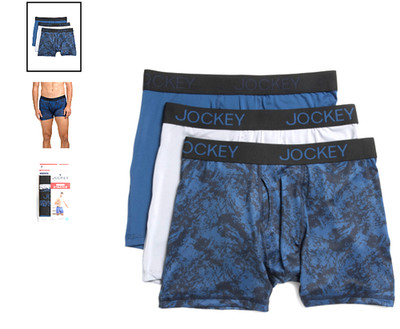Men's Jockey 3-Pack Microfiber Stretch Staycool Staynew (Blue - Gray ) Underwear