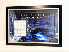 Billy Joel "Piano Man" Sheet Music & Laser Engraved Signature - Custom Framed