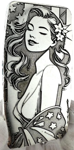 10 ozt 999 Fine Silver Art Bar- AMERICAN BEAUTY - ADAMO TECHNE - Limited Edition