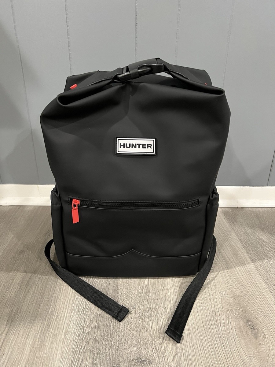 HUNTER リュック ブラック HUNTER Top Clip Backpack Smooth Black with Red Zipper | eBay