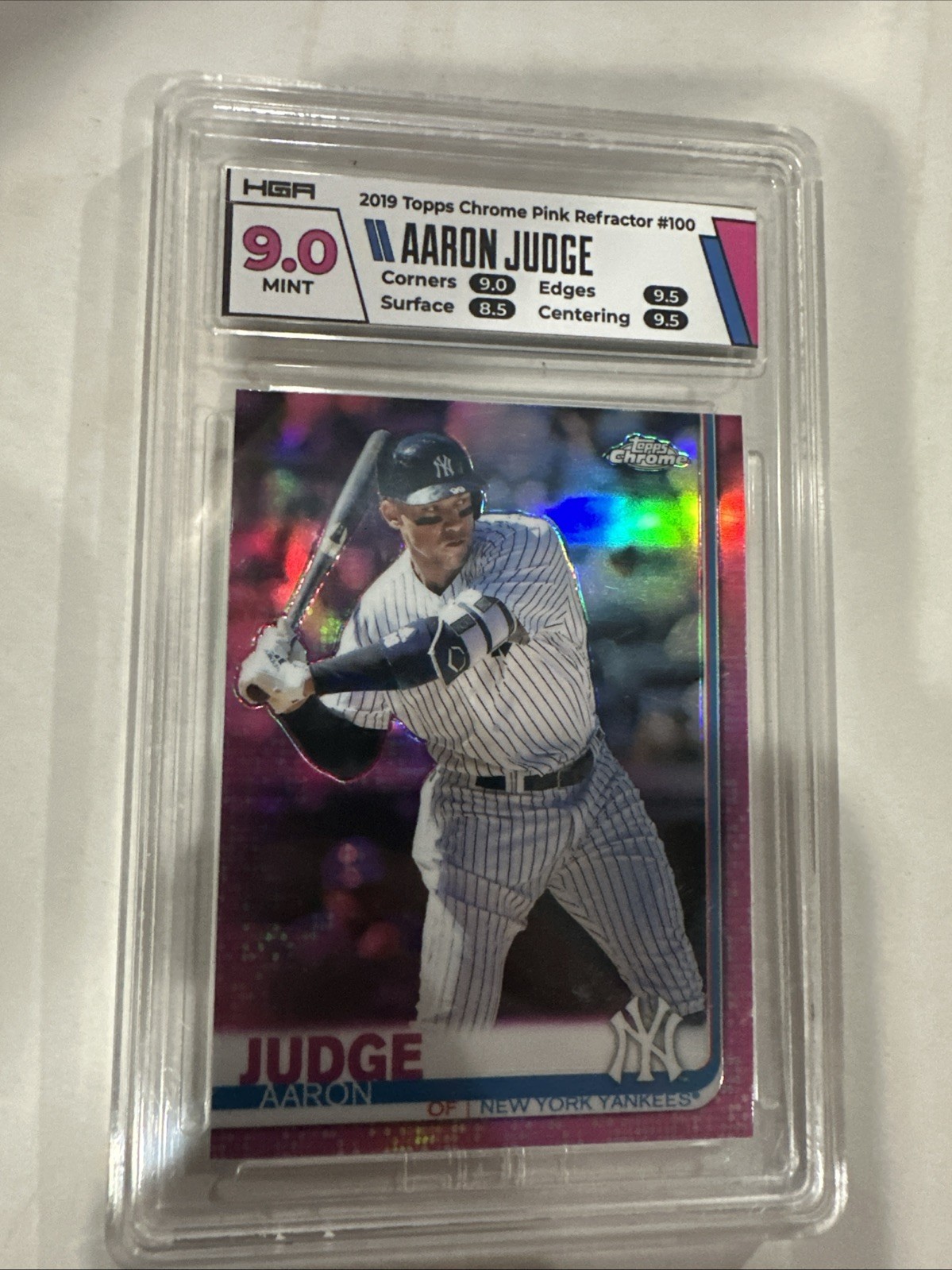 2019 Topps Chrome - Aaron Judge #100 Pink Refractor