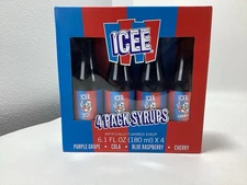 ICEE 4 Pack Slushie Syrups. Genuine ICEE Slushy Syrups Including Purple Grape C