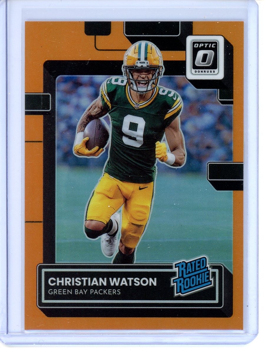 Christian Watson Orange Rookie /199 2022 Donruss Optic #219