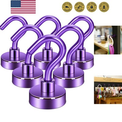 Magnetic Hooks, 30lb+ Heavy Duty Earth Magnets with Hook for Refrigerator, Ex...