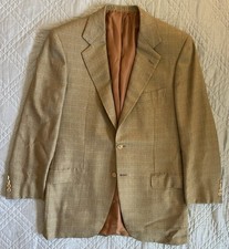 Brioni Made in Italy Vintage Subtle Check Cashmere NOMENTANO Jacket Size 40 R
