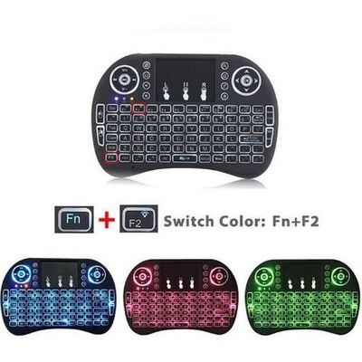 2.4GHz Mini Wireless Keyboard Remote Control 3-colors Backlit Portable Keyboard
