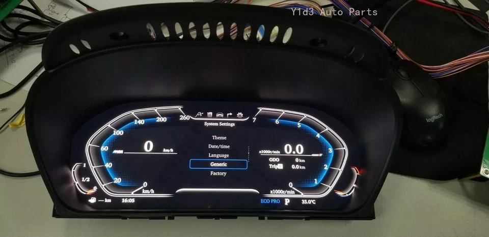 Cuadro de instrumentos digital LCD velocímetro apto para BMW Serie 5 E60/E61 2003-09 Foto 4 de 4