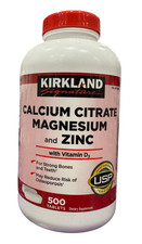 Kirkland Signature Calcium Citrate Magnesium and Zinc With Vitamin D 500 Tablets
