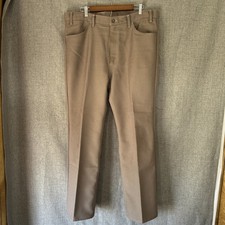Vintage 1996 Levi Men's Dress Pants Brown 40x30 Flat Front Pockets USA Made