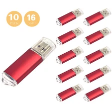 Wholesale 10/30/100pcs 16GB USB 2.0 Metal Rectangle USB Flash Drive Memory Stick