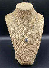 SILPADA-Sterling Silver 'Center Stage' CZ Solitaire Pendant Necklace N1969-HTF