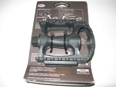 Pédales De Vélo Bell Sports Kicks 350 Noires, Universelles, Pour Axes 1/2 Et 9/16, Neuves