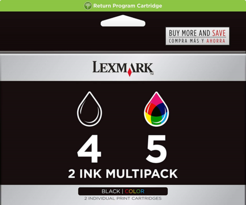 New Genuine Lexmark 4 5 2PK Box Ink Cartridges X Series X2690 X4690 X5690 - Picture 1 of 3